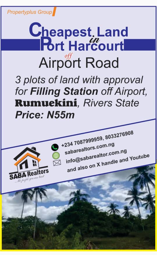 3 plots of Land with Approval for Filling Station in Port Harcourt, Rivers State